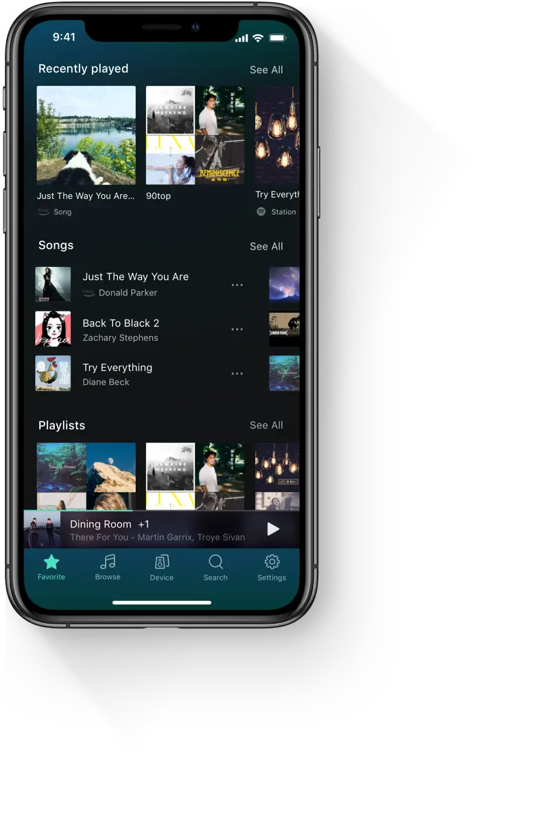 The interface of the WiiM App 1