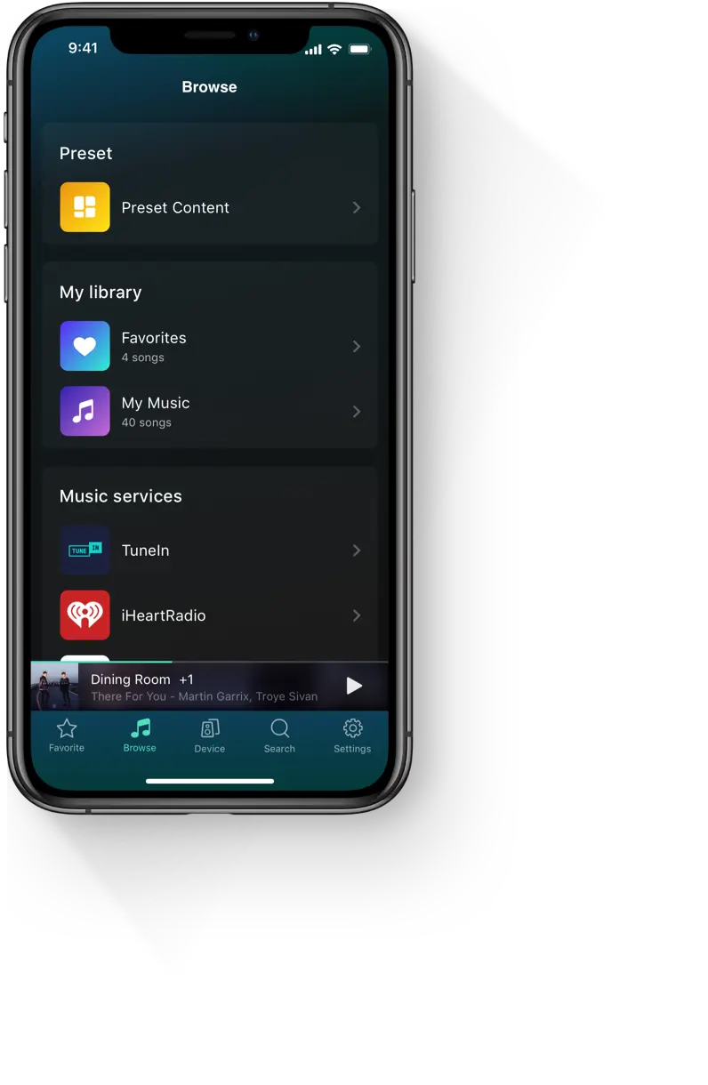 The interface of the WiiM App 2